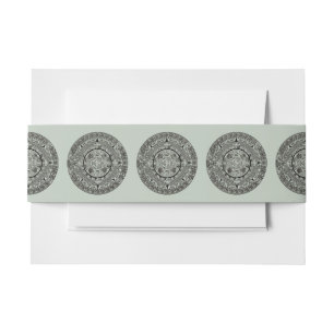 Cintas Para Invitaciones Piedra del Sol Azteca Mexicana Calendario Maya 1