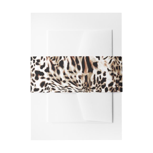 Cintas Para Invitaciones Piel leopardo (Anverso Ejemplo)