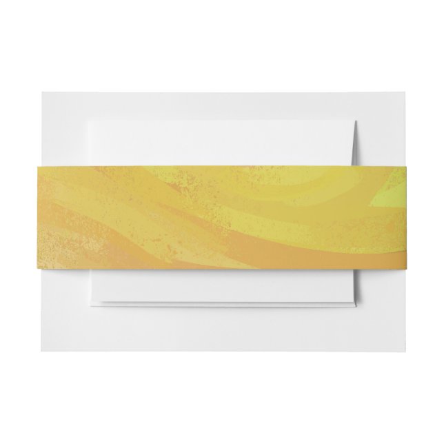 Cintas Para Invitaciones Pineapple Yellow Swirl (Anverso Ejemplo)