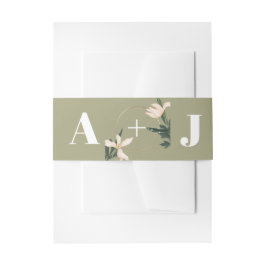 Cintas Para Invitaciones Pink blush floral Circle save the date card