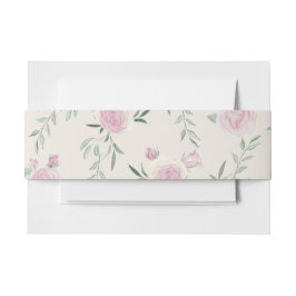 Cintas Para Invitaciones Pink Roses Pattern