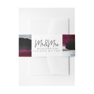 Cintas Para Invitaciones PixDezines Acuarela Masala Rojo Rubor Gris