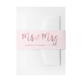 Cintas Para Invitaciones PixDezines Faux Rosa Gold D+Mrs/DIY antecedentes