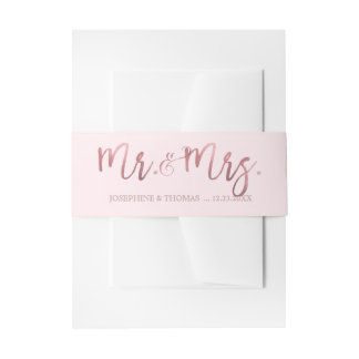 Cintas Para Invitaciones PixDezines Faux Rosa Gold D+Mrs/DIY antecedentes