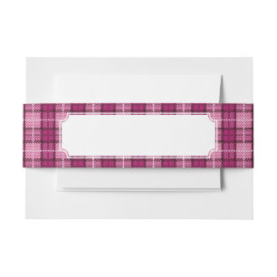 Cintas Para Invitaciones Pixel Plaid_Magenta-Black