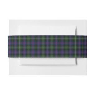 Cintas Para Invitaciones Plantar Tartan Green Purple Check Clan Sutherland