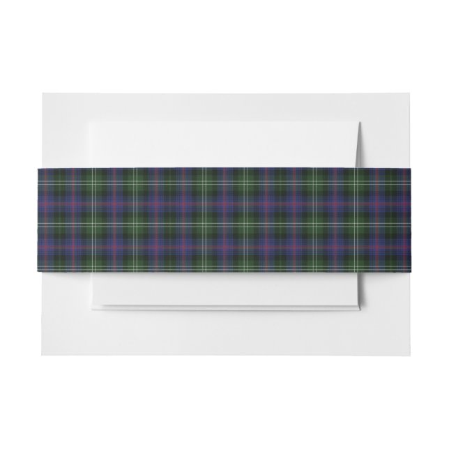 Cintas Para Invitaciones Plantar Tartan Green Purple Check Clan Sutherland (Anverso Ejemplo)