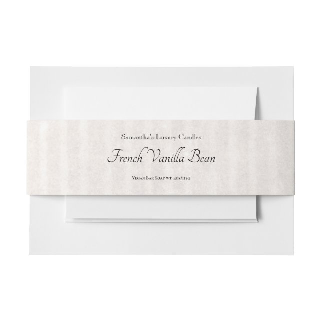 Cintas Para Invitaciones Plantilla de etiqueta de jabón de proceso frío de  (Anverso Ejemplo)