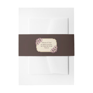 Cintas Para Invitaciones Plantilla de Invitación de Boda Floral Otoñal Eleg