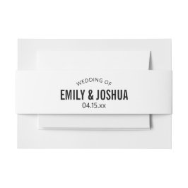 Cintas Para Invitaciones plantilla personalizada de banda ventral minimalis