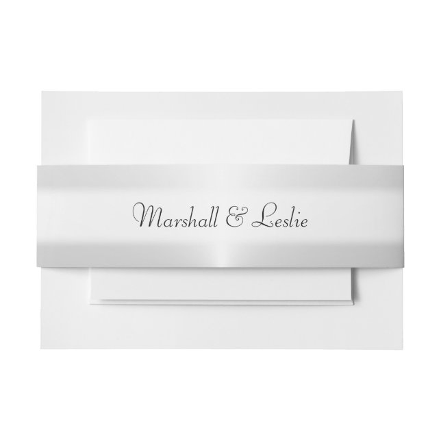 Cintas Para Invitaciones Plata con texto (Anverso Ejemplo)
