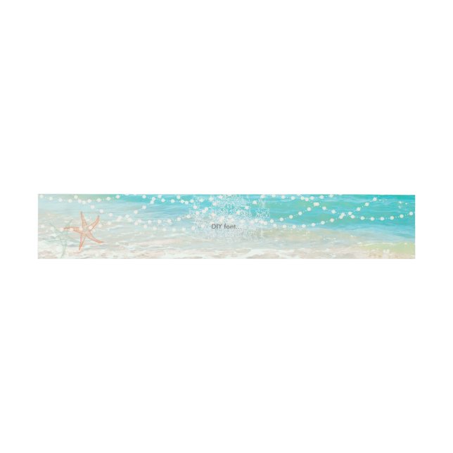 Cintas Para Invitaciones Playa PixDezines/Chadelier/Starfish (Superficie plana)