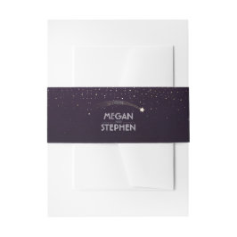 Cintas Para Invitaciones Plum Purple Starry Night Gold Shostar Star