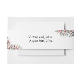 Cintas Para Invitaciones Poinsettia rosa