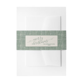 Cintas Para Invitaciones Poinsettia Sage Ivory Christmas