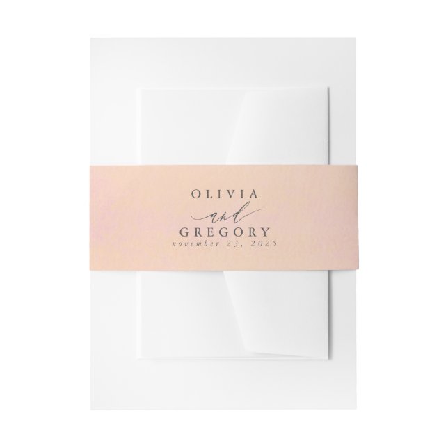 Cintas Para Invitaciones Polvorientos Rosas y tonos de rosa pálido elegante (Anverso Ejemplo)