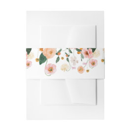 Cintas Para Invitaciones Poppies rosados Flores Boda Rústico