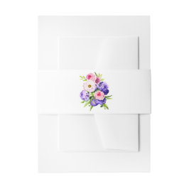 Cintas Para Invitaciones Precioso ramo de flores de acuarela elegante