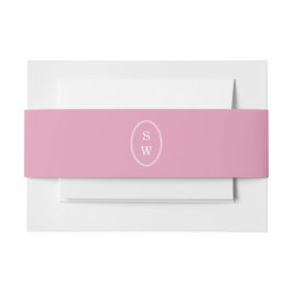 Cintas Para Invitaciones Preppy Peony Pink Chic Wedding Belly Band