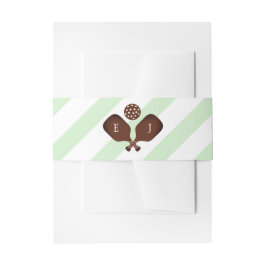 Cintas Para Invitaciones Preppy Pickleball Stripes Wedding