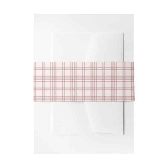 Cintas Para Invitaciones Preppy pink gingham country Bridal Shower (Anverso Ejemplo)
