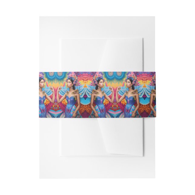 Cintas Para Invitaciones Princesa elegante con alas (Anverso Ejemplo)