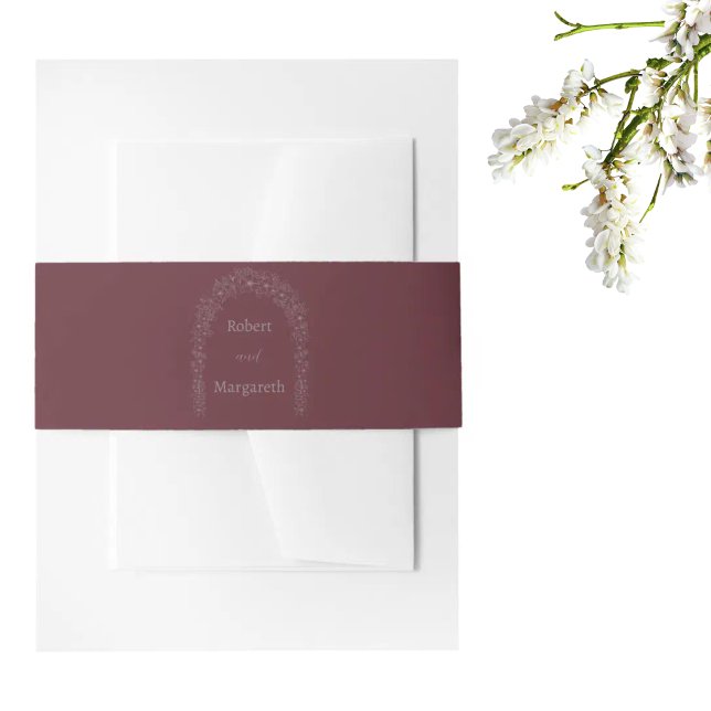 Cintas Para Invitaciones Puerta simple del Boda floral rojo (Subido por el creador)