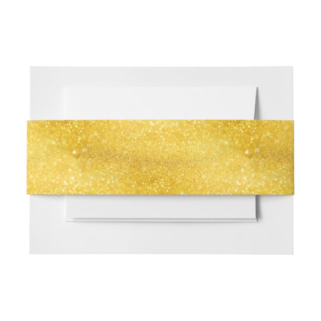 Cintas Para Invitaciones PURE GOLD Sparkles Pattern + tu texto / foto (Anverso Ejemplo)