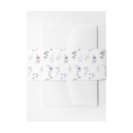 Cintas Para Invitaciones Purple Lavender Floral Chic Wedding