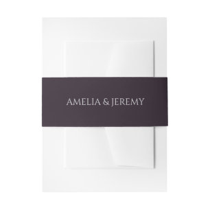 Cintas Para Invitaciones Purple Moody Floral