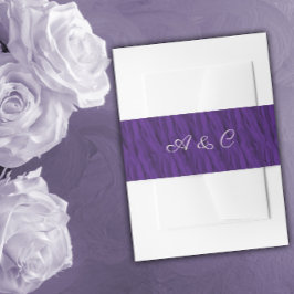 Cintas Para Invitaciones Purple Silk Wedding