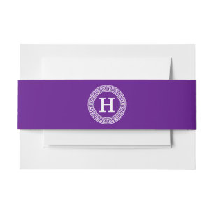 Cintas Para Invitaciones Purple Whats Crónica Griega Marco De Rand Monogram