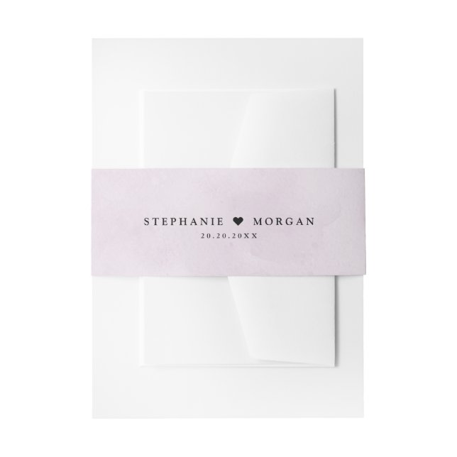 Cintas Para Invitaciones Púrpura ciruela simple rústico Boho Boda (Anverso Ejemplo)