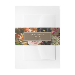 Cintas Para Invitaciones Púrpura de oro ruso y floral rosa Rubor 2 v2b Taup