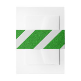 Cintas Para Invitaciones Purpurina de banda verde