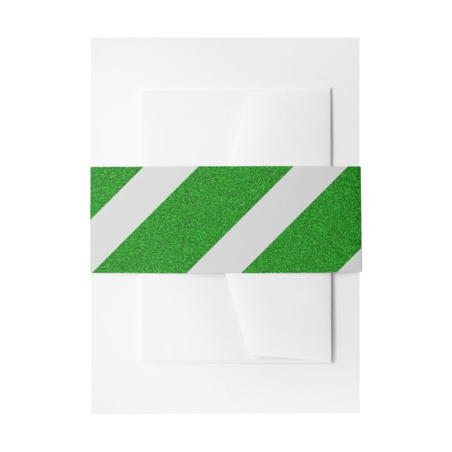 Cintas Para Invitaciones Purpurina de banda verde (Anverso Ejemplo)