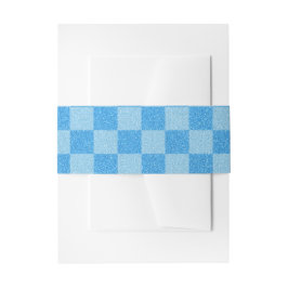 Cintas Para Invitaciones Purpurina de cuadros azules