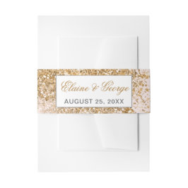 Cintas Para Invitaciones Purpurina de oro de Rubor Sparkle Elegant Wedding