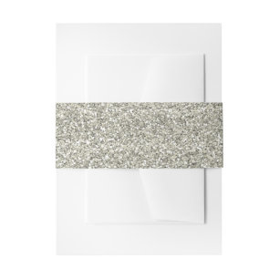 Cintas Para Invitaciones Purpurina de plata brillante