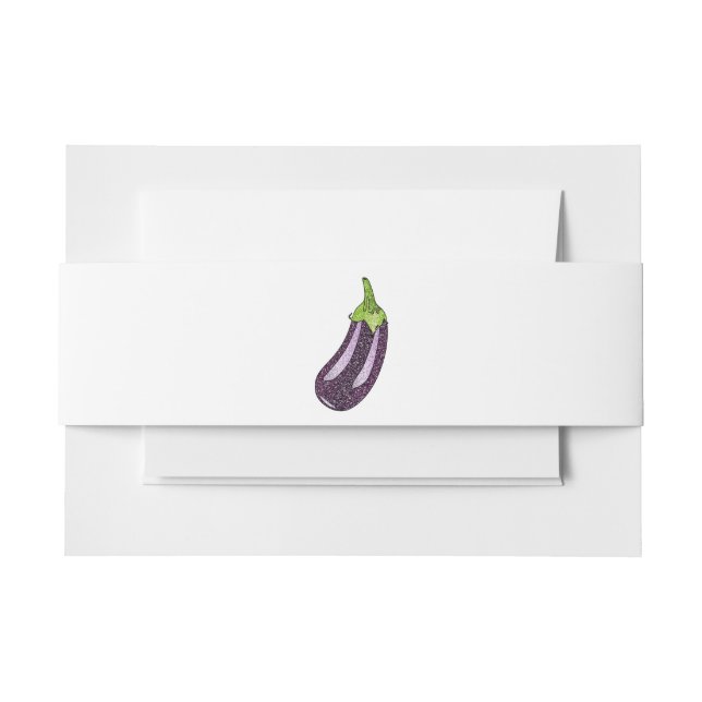 Cintas Para Invitaciones Purpurina Eggplant (Anverso Ejemplo)