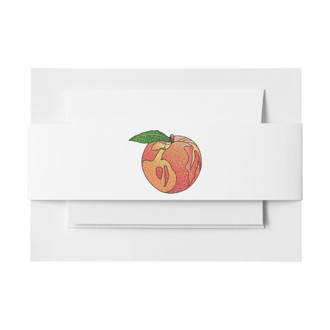 Cintas Para Invitaciones Purpurina Peach (Anverso Ejemplo)