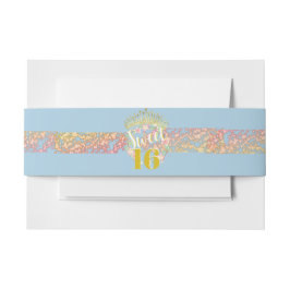 Cintas Para Invitaciones Purpurina Princesa de Fairytale Sweet dieciséis