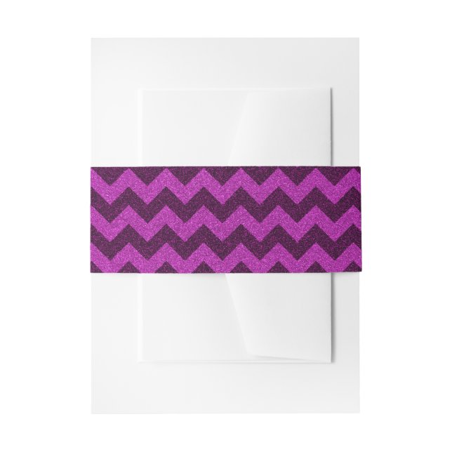 Cintas Para Invitaciones Purpurina Purple Zig Zag (Anverso Ejemplo)