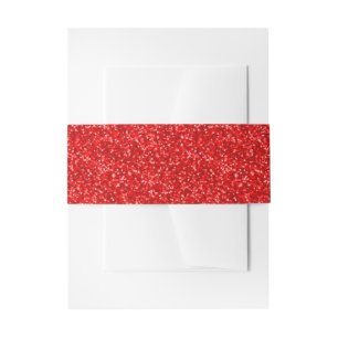 Cintas Para Invitaciones Purpurina rojo chispeante