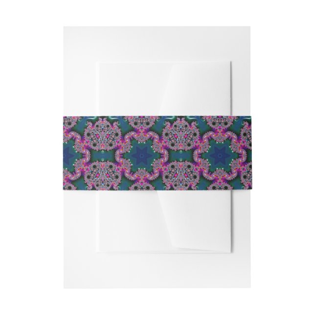 Cintas Para Invitaciones Radiación fractal (Anverso Ejemplo)