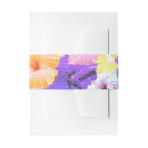 Cintas Para Invitaciones "Radiancia en Bloom: Hibiscus en vidrio manchado