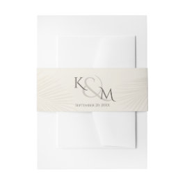 Cintas Para Invitaciones Rama Tropical de Playa Hoja de Palma Ampersand