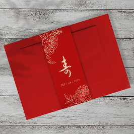 Cintas Para Invitaciones Ranunculus longevity Birthday Belly Band Portrait