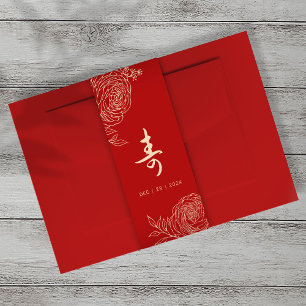 Cintas Para Invitaciones Ranunculus longevity Birthday Belly Band Portrait