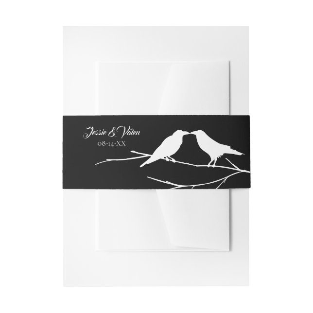 Cintas Para Invitaciones Ravens Gothic Boda (Anverso Ejemplo)